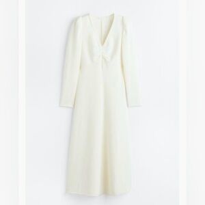 Puff Sleeved Crepe Dress